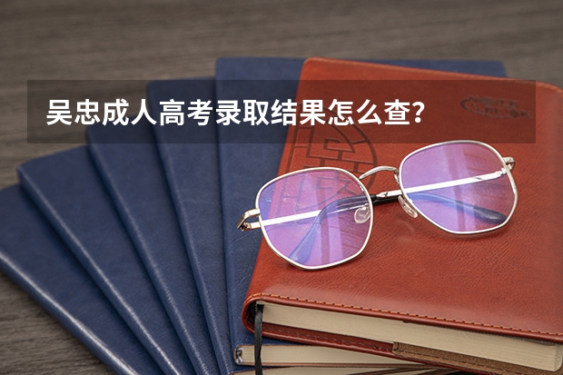 吴忠成人高考录取结果怎么查？