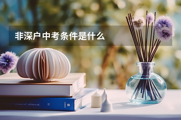 非深户中考条件是什么