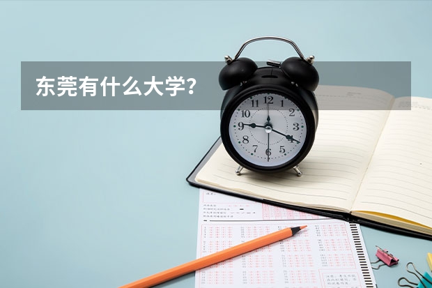 东莞有什么大学？