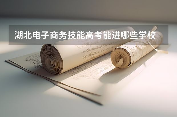 湖北电子商务技能高考能进哪些学校