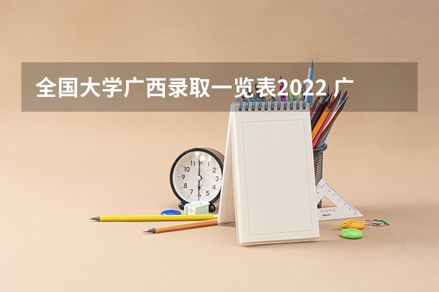 全国大学广西录取一览表2022 广西院校分数线排名
