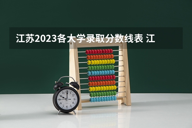江苏2023各大学录取分数线表 江苏各大学录取分数线表