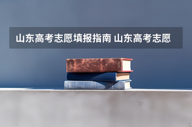 山东高考志愿填报指南 山东高考志愿填报指南书