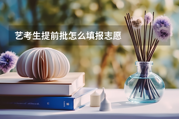 艺考生提前批怎么填报志愿