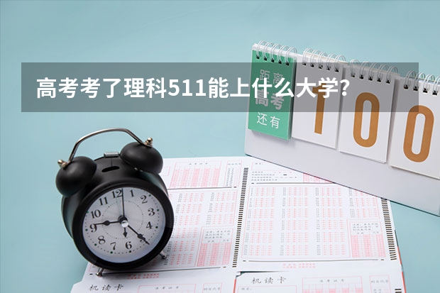 高考考了理科511能上什么大学？