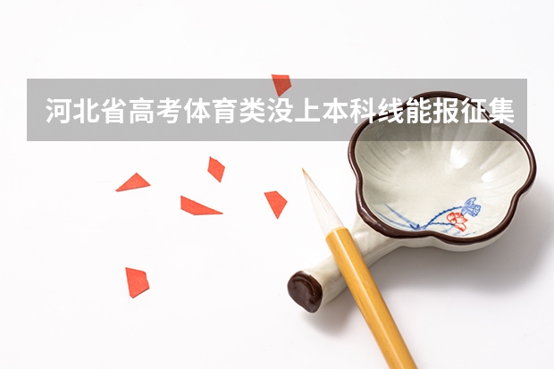 河北省高考体育类没上本科线能报征集志愿吗