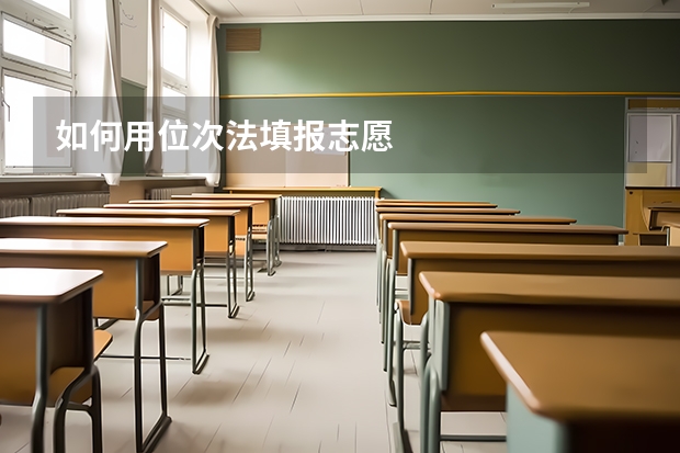 如何用位次法填报志愿