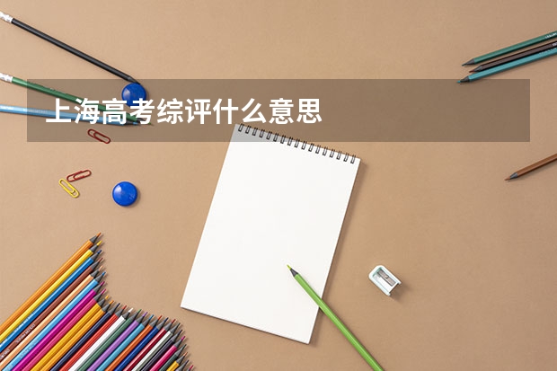 上海高考综评什么意思