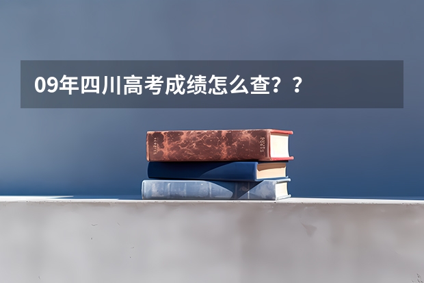09年四川高考成绩怎么查??