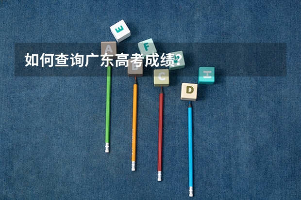 如何查询广东高考成绩？