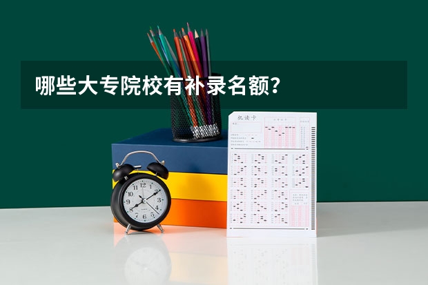 哪些大专院校有补录名额？